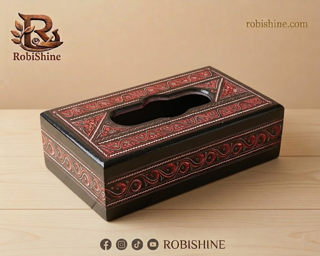 Ornate Decorative Tissue Box Holder – Wooden Tissue Cover