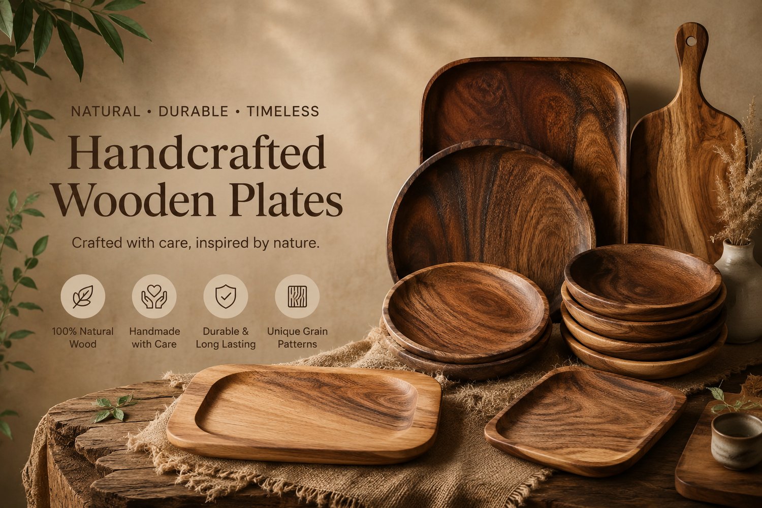 Wooden Handicraft Plates