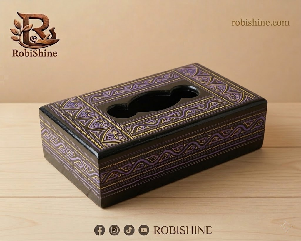 Ornate Decorative Tissue Box Holder – Wooden Tissue Cover