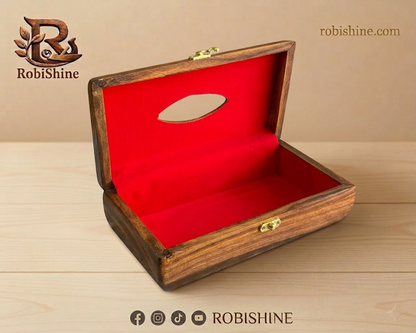 Sheesham Wood Inlay Tissue Box Holder | Handmade Napkin Cover